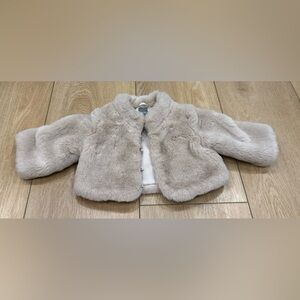 GAP Kids Faux Fur Jacket - Cream